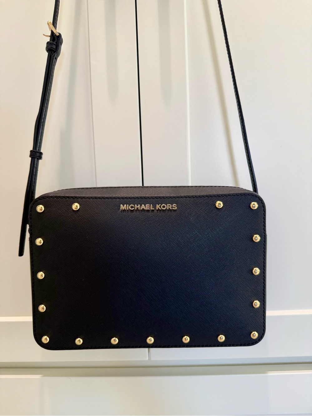Michael Kors Black with Gold Crossbody Purse